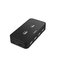Hama 00200123 USB-hub 7 poorten USB-A USB 2.0 480 MBit/s Zwart - thumbnail