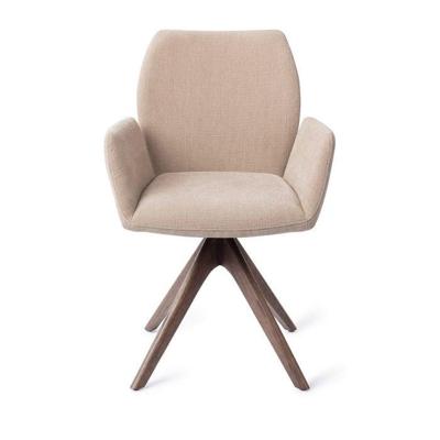 Jesper Home Misaki eetkamerstoel Sand Strand revolve oak walnut