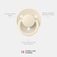 Set van 2 BIBS De Lux siliconen spenen amandelgroen + wolkengrijs - thumbnail