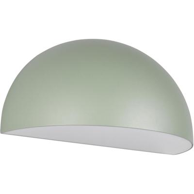 Groene LED Wandlamp Buiten - Halfrond Aluminium - E27 Fitting - IP44