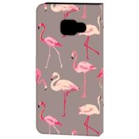 Samsung Galaxy A3 2017 | Telefoonhoesje | Met pasjeshouder | Flamingo - thumbnail