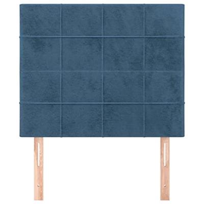 Hoofdborden 2 st 90x5x78/88 cm fluweel donkerblauw
