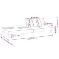 Slaapbank 2-zits met 2 kussens fluweel donkergrijs - thumbnail