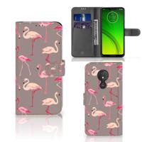 Motorola Moto G7 Power | Telefoonhoesje | Met pasjeshouder | Flamingo - thumbnail