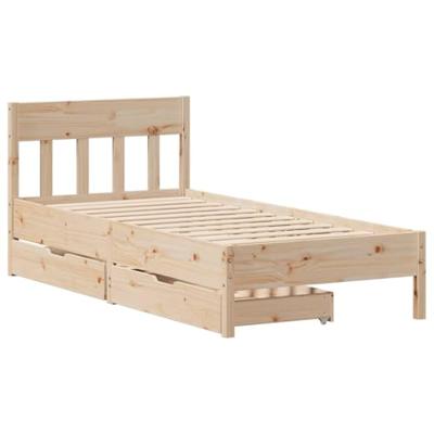 Bedframe zonder matras massief grenenhout 90x190 cm