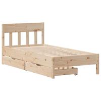 Bedframe zonder matras massief grenenhout 90x190 cm - thumbnail