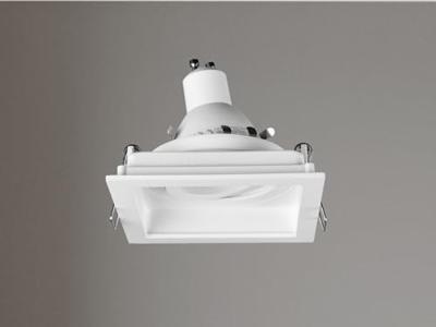 Trio Richtbare inbouwspotKenai GU10 vierkant wit - 651600131