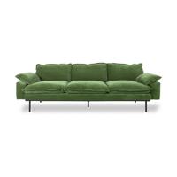 HKliving Retro bank 4-zits Royal Velvet Green - thumbnail