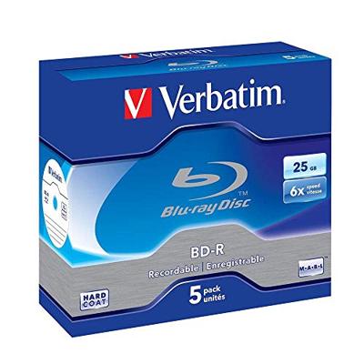 Verbatim BD-R Single Layer 25GB 6X Scratchguard surf. 5 Pack, 43715