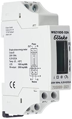 Eltako WSZ15DE-32A kWh-meter 1-fase Digitaal 32 A 1 stuk(s)