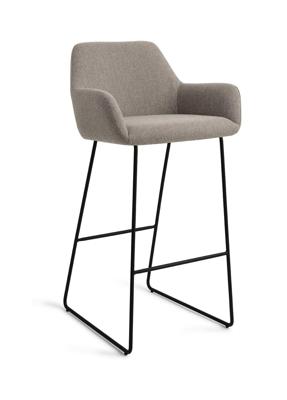 Jesper Home Barkruk 'Hiroo' Slide Black, kleur Foggy Fusion (zithoogte 75cm)