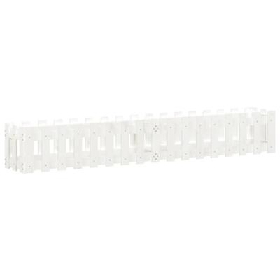VidaXL Plantenbak verhoogd hekontwerp 200x30x30 cm grenenhout wit