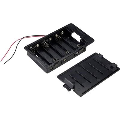 TRU COMPONENTS SBH361A Batterijhouder Aantal cellen: 6 AA (penlite) Kabel