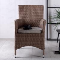 Nohr Tuinstoel 'Charnae' Wicker, kleur Naturel - thumbnail