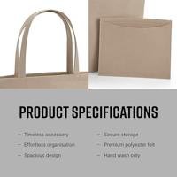 Atlantis BG721 Felt Shopper - Sand - 49 x 39 x 13,5 cm - thumbnail