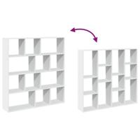 Boekenkast 132x29x141,5 cm bewerkt hout wit - thumbnail