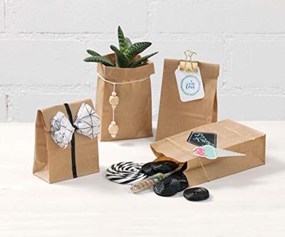 Folia papieren zak, 100 x 55 x 175 mm, pak van 15 stuks, kraft