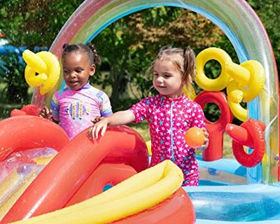 Intex 57453NP Regenboog Zwembad met Glijbaan 297x193x135 cm