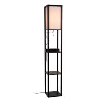 Lucide MENNO - Vloerlamp - 1xE27 - Met draadloze oplader - Zwart - thumbnail