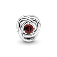 Pandora 790065C06 Bedel Salsa Red Eternity Circle zilver-kristal rood - thumbnail