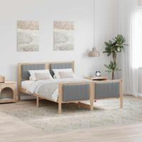 Bedframe Bruin en lichtgrijs 140 x 200 cm Massief grenenhout - thumbnail