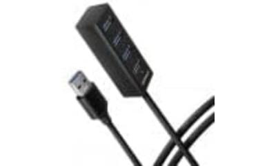 AXAGON HUE-M1AL HUE-M1AL USB-hub 4 poorten USB-A USB 3.2 Gen1 5 GBit/s Zilver