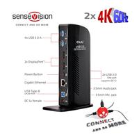 club3D CSV-1460 USB-C dockingstation Geschikt voor merk (dockingstation): Universeel Elitebook, IdeaPad, Latitude, Lenovo Thinkpad, Thinkpad, Ultrabook, - thumbnail