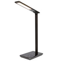 Perel Dimbare Bureaulamp + Draadloze Oplader - 48 Leds - Zwart - thumbnail