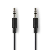Stereo-Audiokabel, Spiraal | 3,5 mm Male - 3,5 mm Male | 1,0 m | Zwart - thumbnail