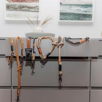 TRIXIE BE NORDIC HONDENRIEM VERSTELBAAR LEER GRIJS 200X0,8 CM - thumbnail