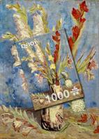 Vincent Van Gogh - Vaas met Gladiolen en Chinese Aster Puzzel 1000 Stukjes - thumbnail