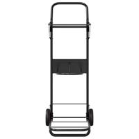 vidaXL Zadelkar inklapbaar staal zwart, zadelkar paard, zadelwagen, zadel trolley, zadeltrolley, zadel kar, zadel wagen, zadelkar western - thumbnail