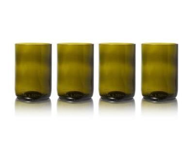 Rebottled glazen - 4-pack - olive