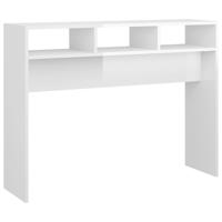 VidaXL Wandtafel 105x30x80 cm bewerkt hout hoogglans wit - thumbnail