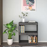 Boekenkast 60x35x71 cm massief grenenhout grijs - thumbnail
