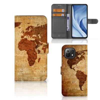 Xiaomi 11 Lite 5G NE | Mi 11 Lite | Flip Cover | Wereldkaart Xiaomi 11 Lite 5G NE | Mi 11 Lite | Flip Cover | Wereldkaart