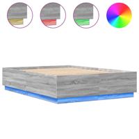 Bedframe met LED-verlichting grijs sonoma eiken 140x200 cm - thumbnail