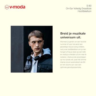 V-Moda S-80 Rose Gold Bluetooth koptelefoon- & persoonlijk speakersysteem