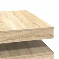 Salontafel 360 graden draaibaar 90x90x34,5 cm sonoma eikenkleur - thumbnail