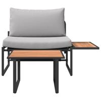 Tuinbankenset 2 pcs Lichtgrijs Staal - thumbnail