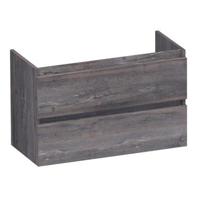 Brauer Joy - Onderkast Ondiep - 80 cm - met 2 Softclose Lades Greeploos en 1 Sifon Uitsparing - Driftwood