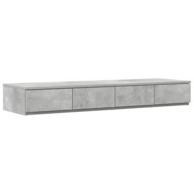 Opbergbedframe Beton Grijs 236.5 x 120 x 31.5 cm Bewerkt hout