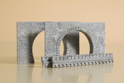 Auhagen 41 587 H0 Tunnelportaal 2-sporig Kunststof model
