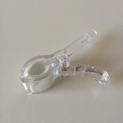 Knijper met staafje transparant