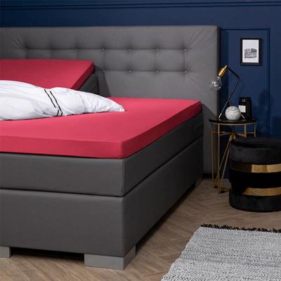 Presence Egyptisch Katoenen Jersey Splittopper Hoeslaken Kleur: Rood, 140/160 x 200/210/220 cm Presence Egyptisch Katoenen Jersey Splittopper Hoeslaken Kleur: Rood, 140/160 x 200/210/220 cm