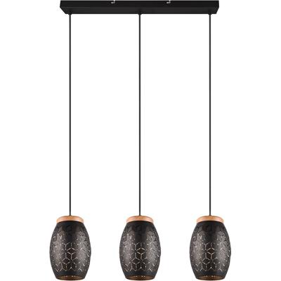 LED Hanglamp Zwart/Goud - 3 lichtpunten - E27 Fitting - Metaal