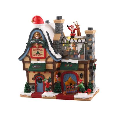 Lemax north pole nursery verlicht kersthuisje Santa&apos;s Wonderland 2021