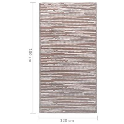VidaXL Buitenkleed arakil 120x180 cm pp bruin VidaXL Buitenkleed arakil 120x180 cm pp bruin
