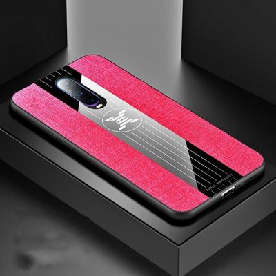 Voor OPPO R17 PRO XINLI stiksels doek Textue schokbestendig TPU beschermhoes (rood)