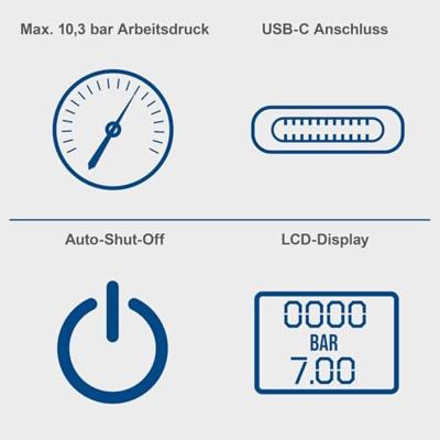 AC10/8V draadloze draagbare compressor - SCHEPPACH - thumbnail